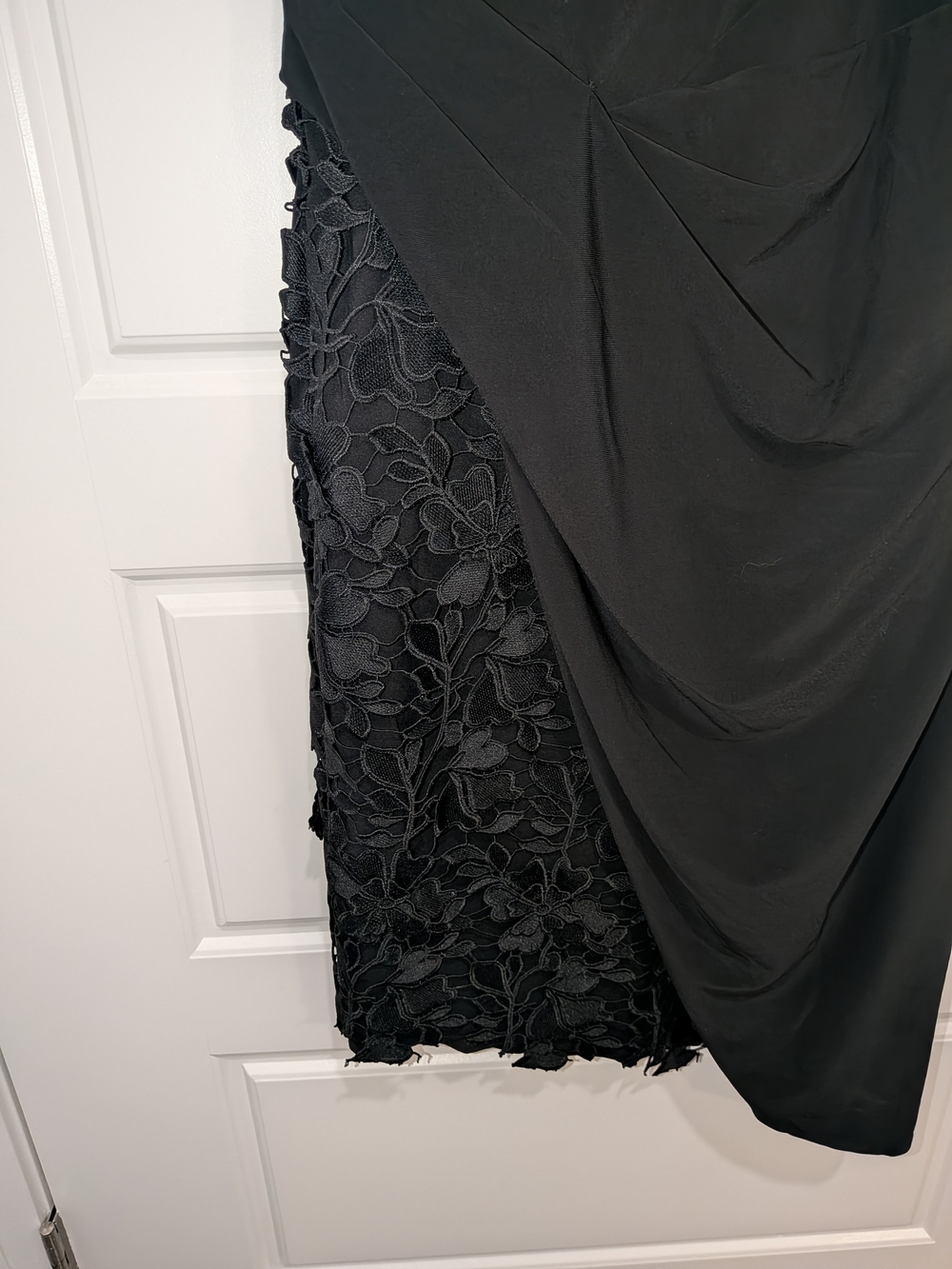 Vera Wang Black Asymmetrical Draped Sleeveless Dress - Picture 2 of 7